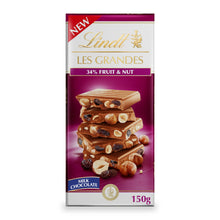 Lindt Les Grandes Milk Chocolate Fruit & Nut Bar 150g