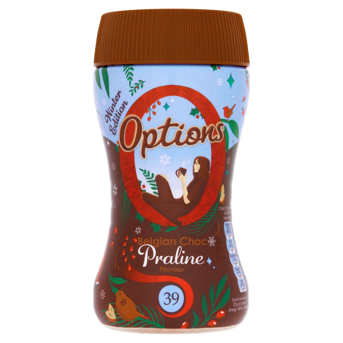 Options Winter Edition Instant Belgian Hot Chocolate Praline Drink 220g
