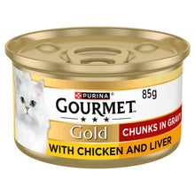 Gourmet Gold Chunks in Gravy Chicken and Liver Wet Cat Food 85g