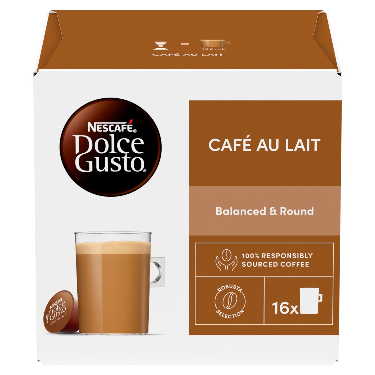 Nescafé Café Au Lait Coffee Pods x16 (16 Servings)