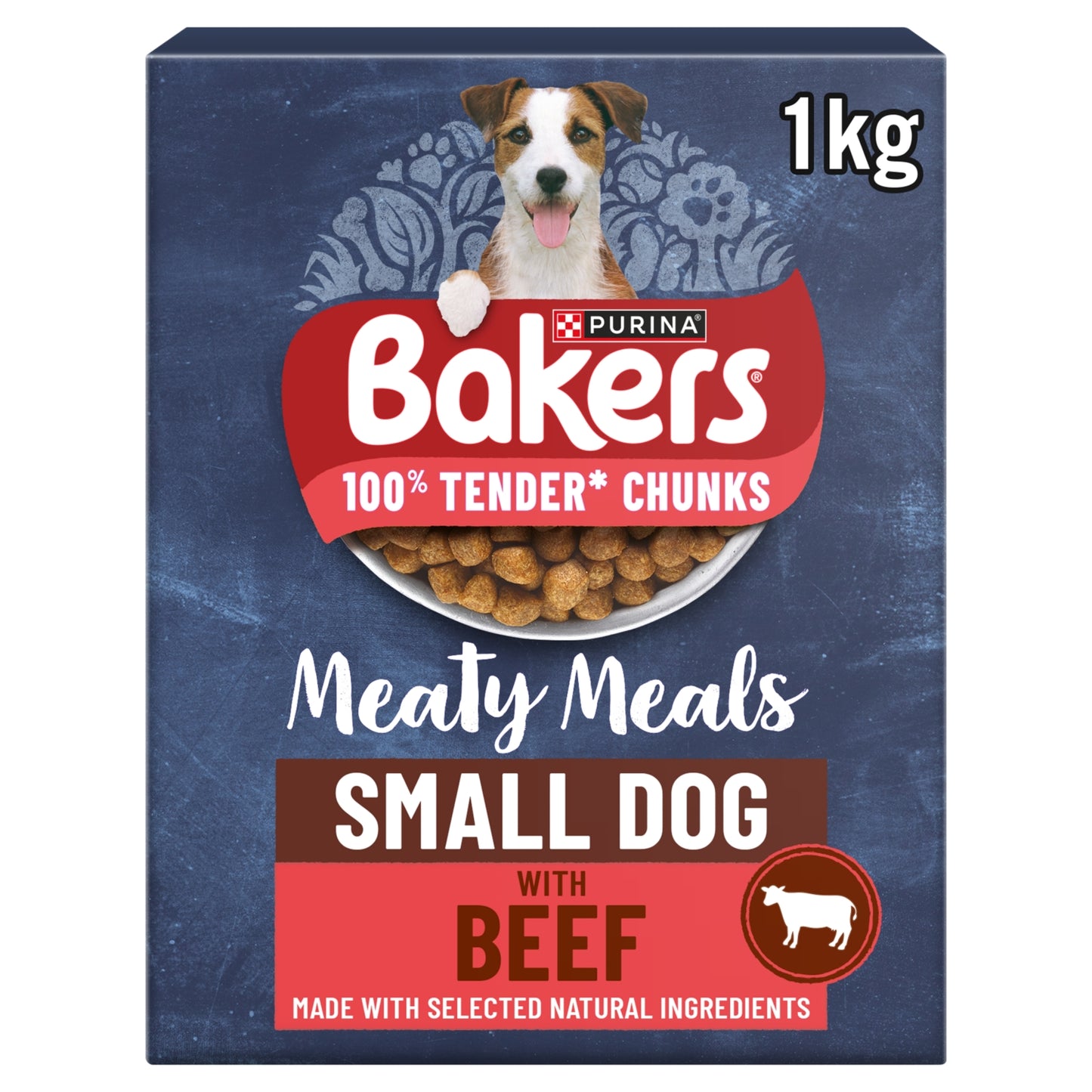 Bakers Meaty Meals Small Dog Beef Dry Dog Food 1kg
