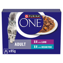Purina ONE PURINA ONE Mini Fillets Ocean Fish and Lamb Wet Cat Food 8x85g