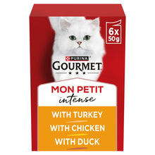 Gourmet Mon Petit Meaty Variety Duck, Chicken, Turkey Wet Cat Food 6x50g