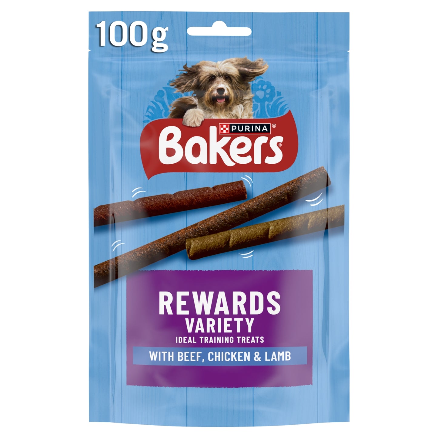 Bakers Rewards Chicken, Beef and Lamb Dog Treats 100g