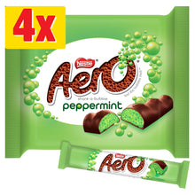 Nestlé Aero Bubbly Peppermint Chocolate Bar 4 Pack Multipack 108g