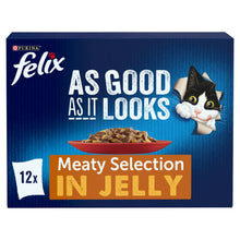 Felix As Good As it Looks Meaty with Ham Selection in Jelly Wet Cat Food 12x85g