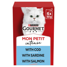 Gourmet Mon Petit Fish Variety Cod, Sardine, Salmon Wet Cat Food 6x50g