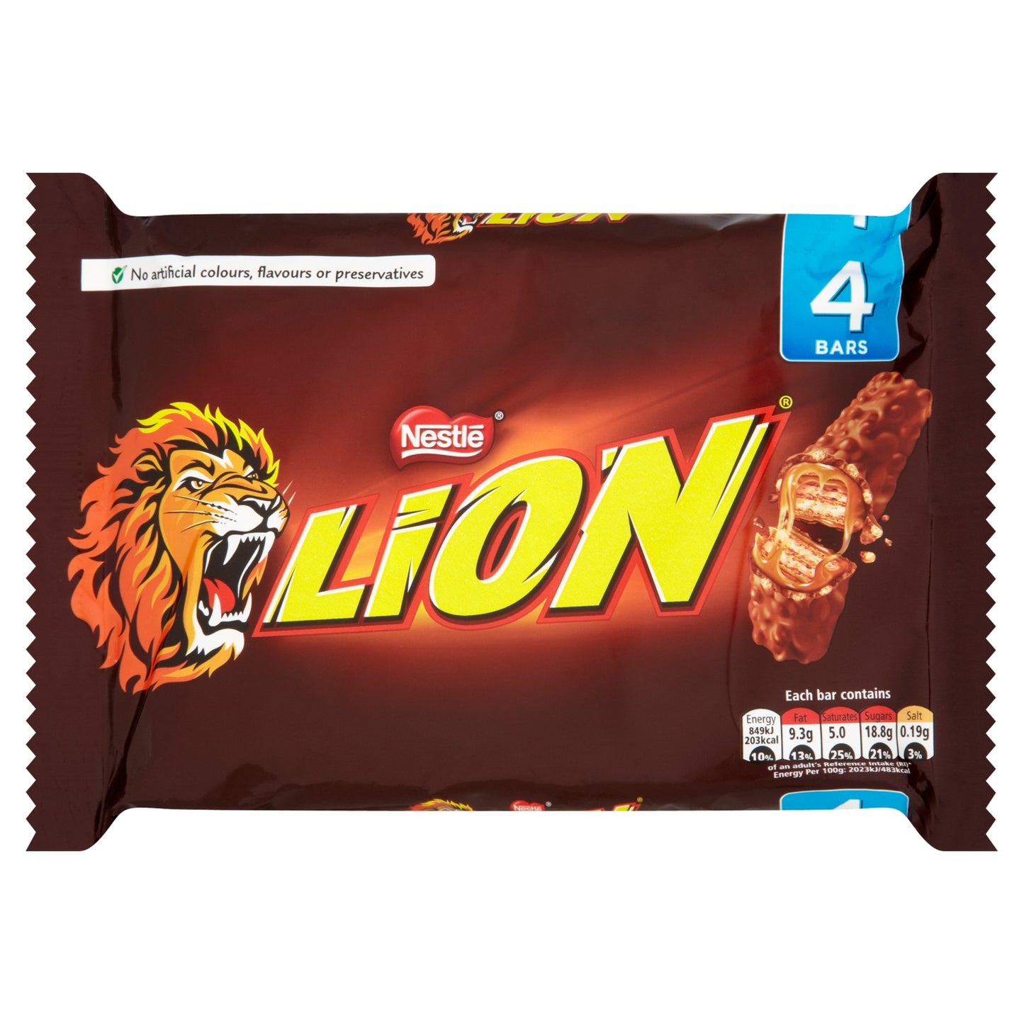 Lion Milk Chocolate Bar 4 Pack Multipack 168g