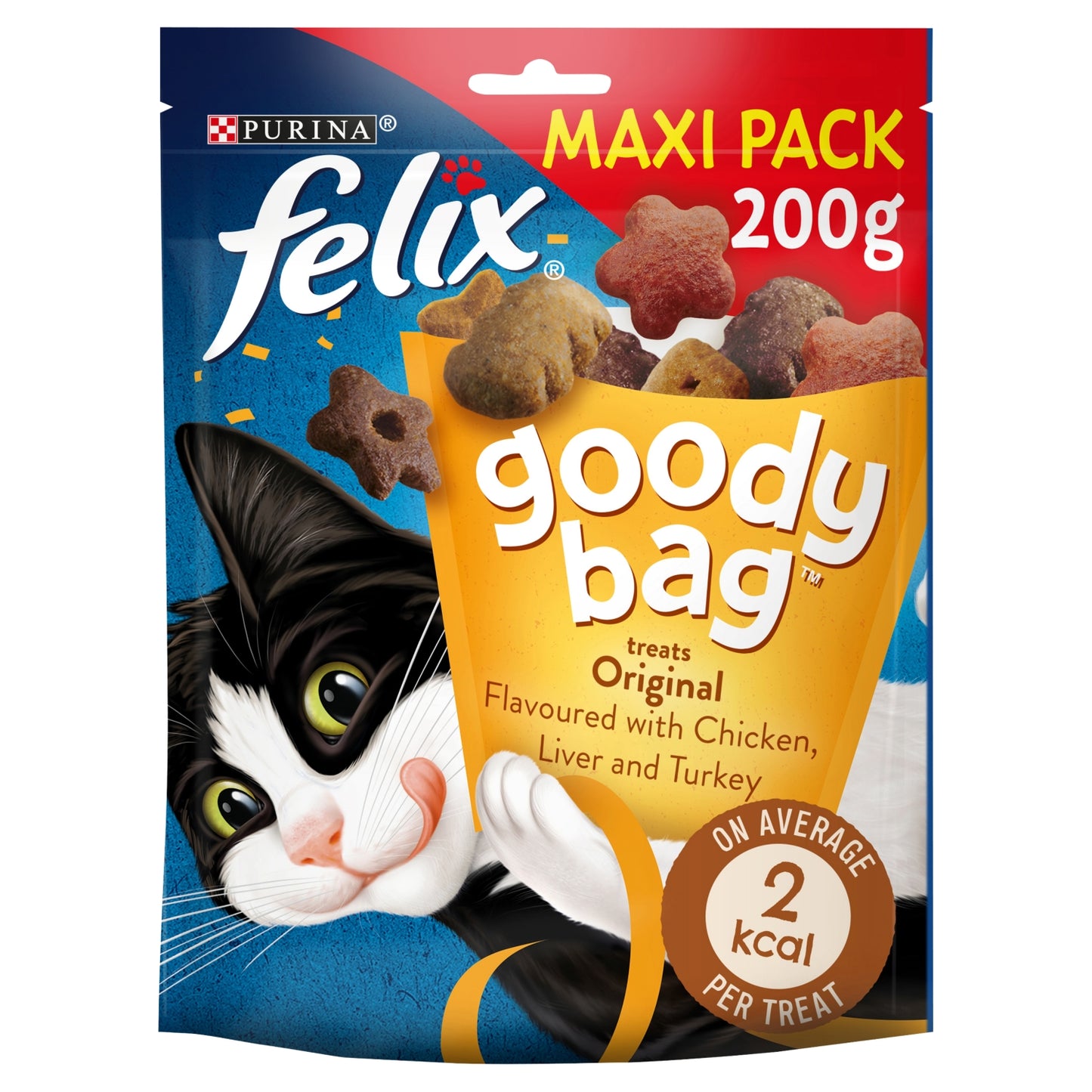 Felix Goody Bag Original Chicken, Liver and Turkey Cat Treats 200g