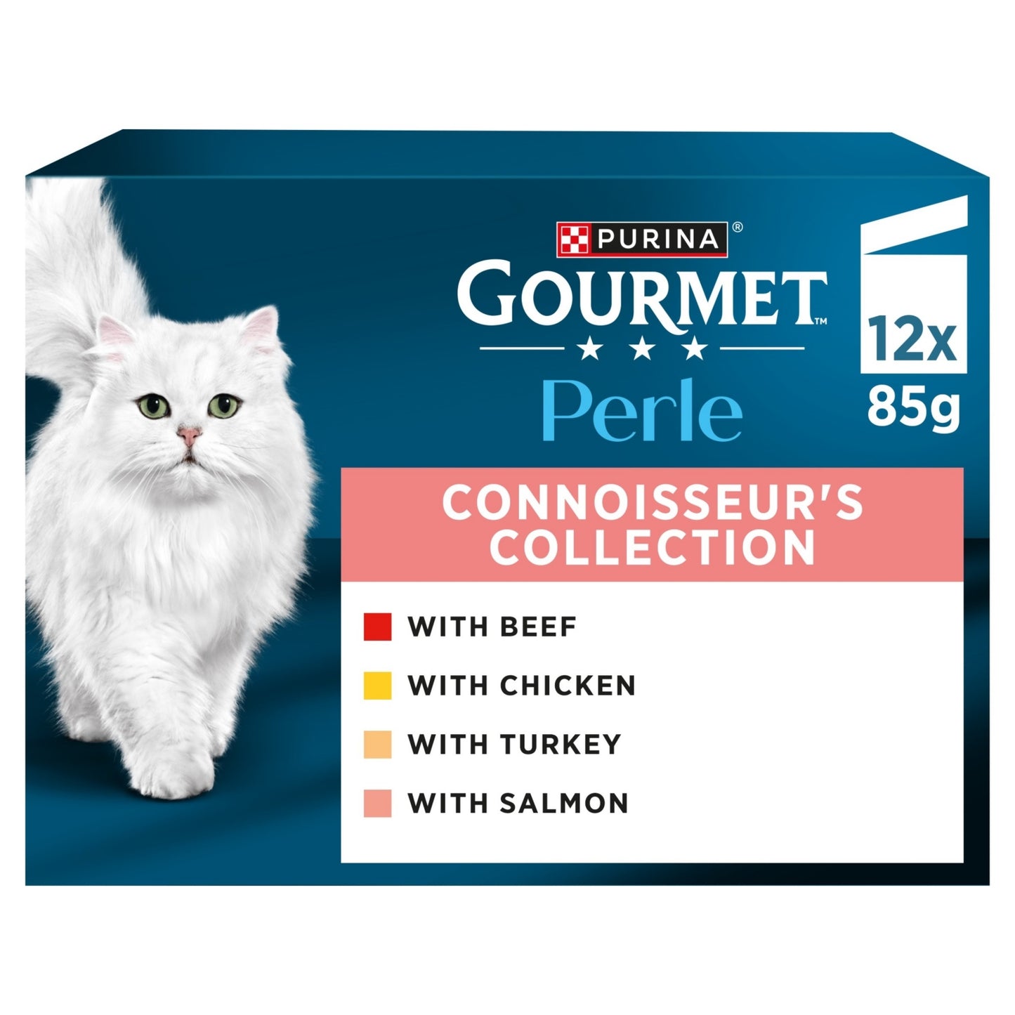 GOURMET Perle Mini Fillets in Gravy Connoisseur's Collection Wet Cat Food 12x85g