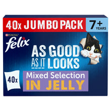 Felix As Good As it Looks Senior 7+ Mixed Selection Wet Cat Food 40x85g
