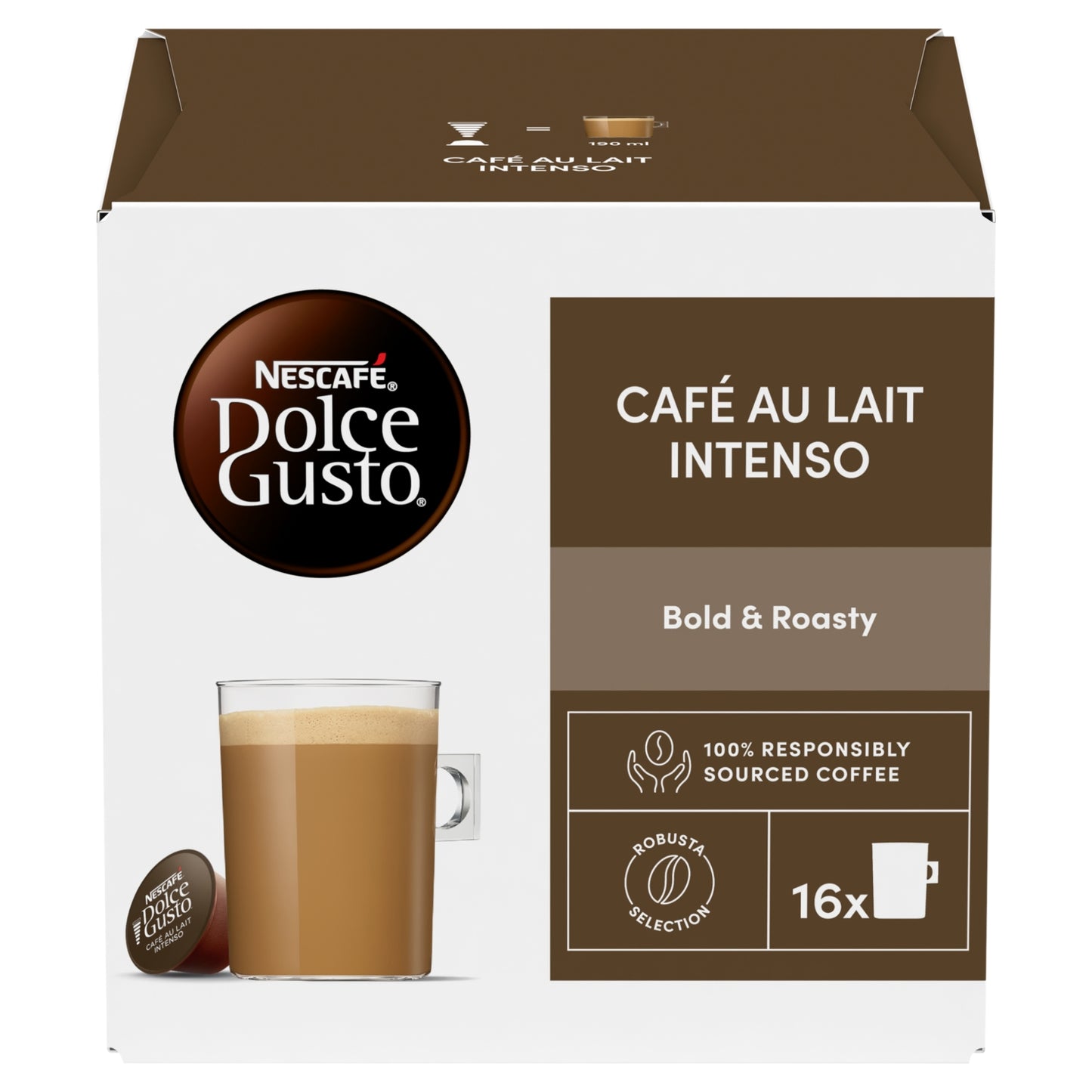 Nescafé Café Au Lait Intenso Coffee Pods x16 (16 Servings)