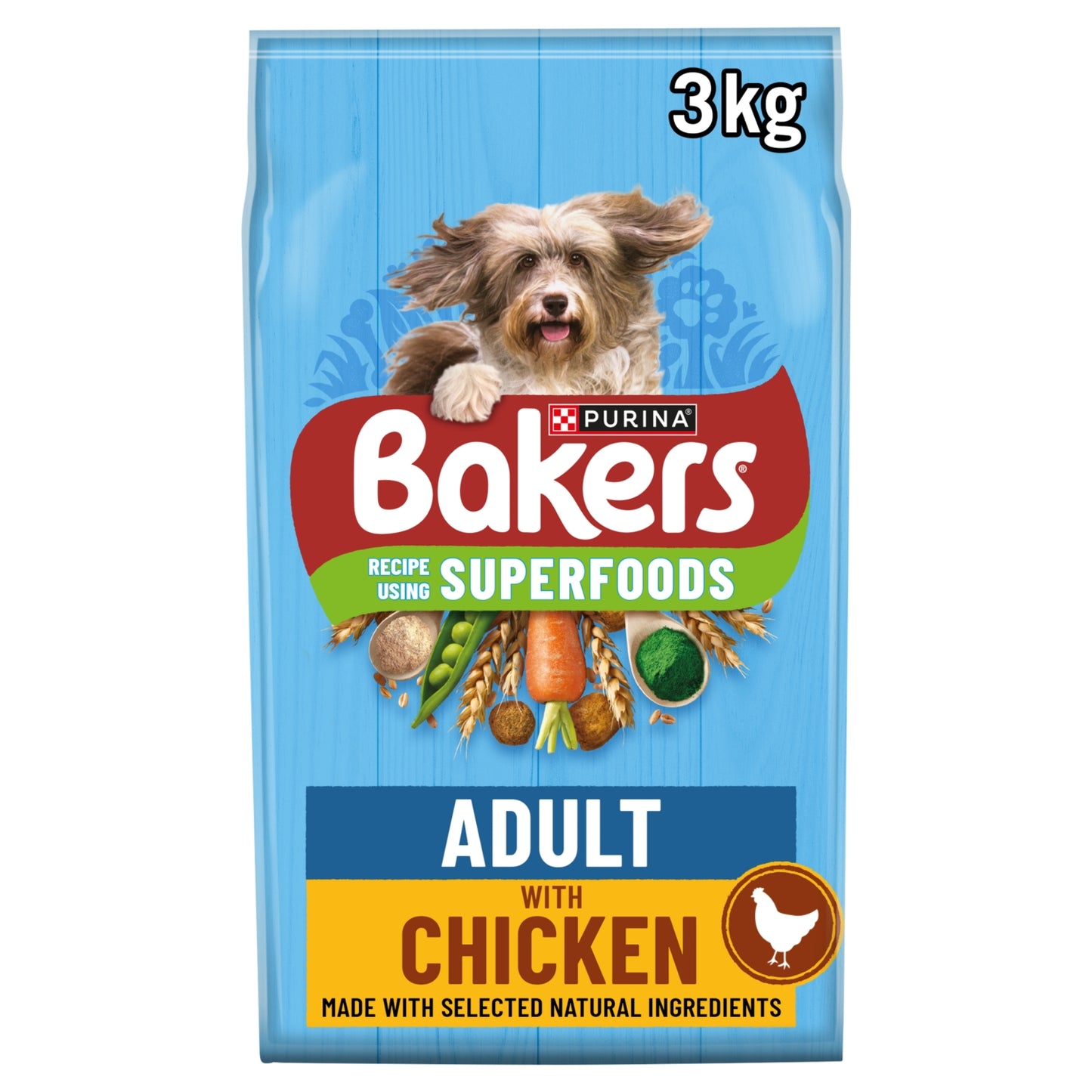 Bakers Superfoods Chicken with Vegetables Dry Dog Food 3kg