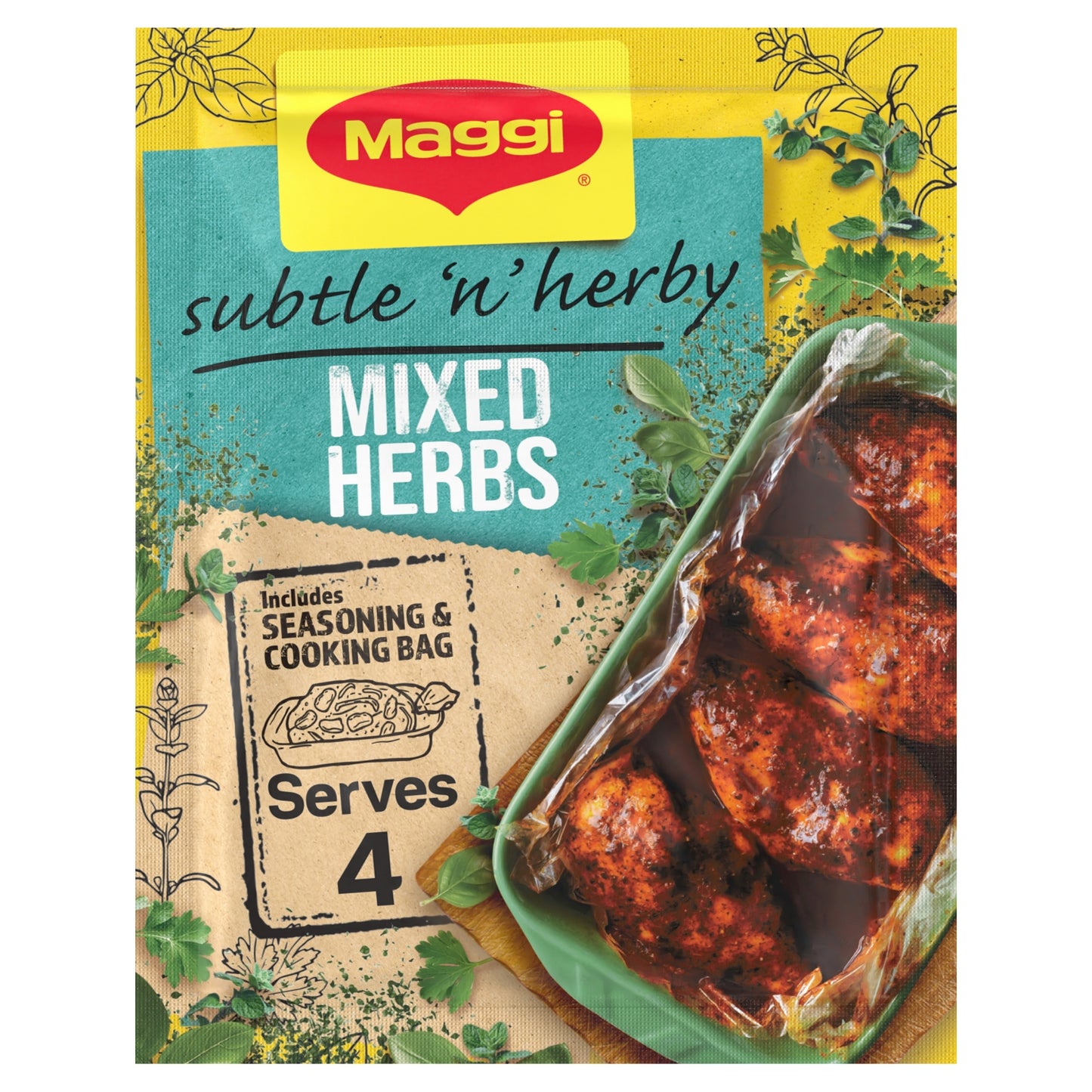 Maggi Juicy Mixed Herbs Chicken Herbs and Spices Recipe Mix 30g