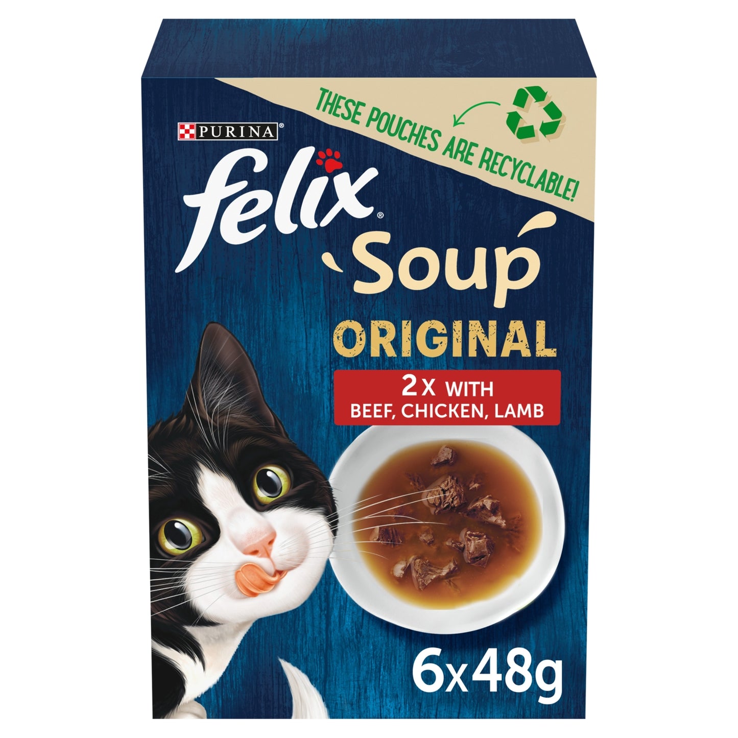 Felix Soup Time Farm Selection Wet Cat Food 6x48g