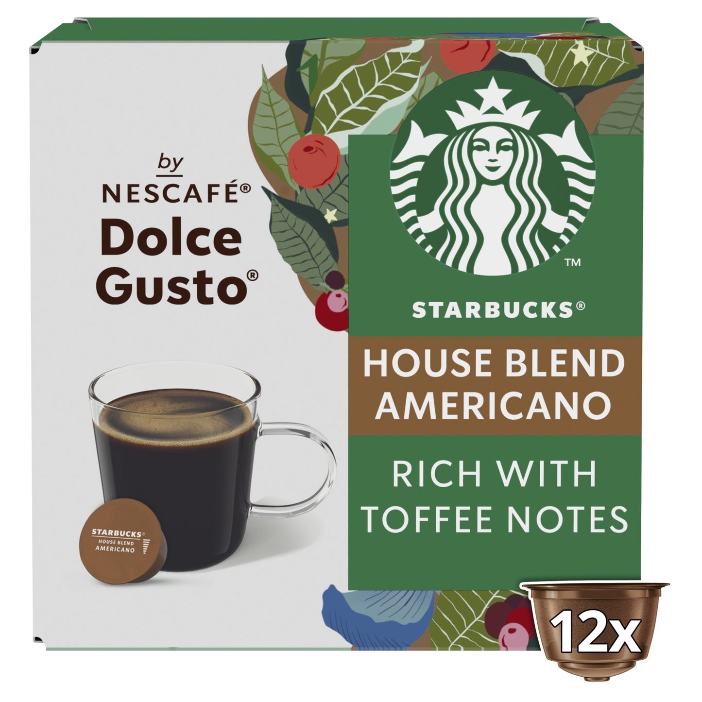 Starbucks ® Americano House Blend By Nescafé Dolce Gusto, Coffee Pods x12 (12 Servings)