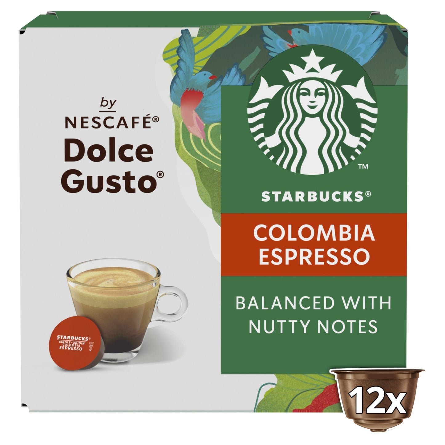 Starbucks ® Single-Origin Colombia Espresso By Nescafé Dolce Gusto, Coffee Pods x12 (12 Servings)