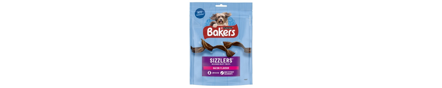 Bakers Sizzlers Bacon Dog Treats 90g
