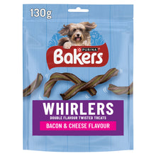 Bakers Whirlers Bacon and Cheese Dog Treats 130g