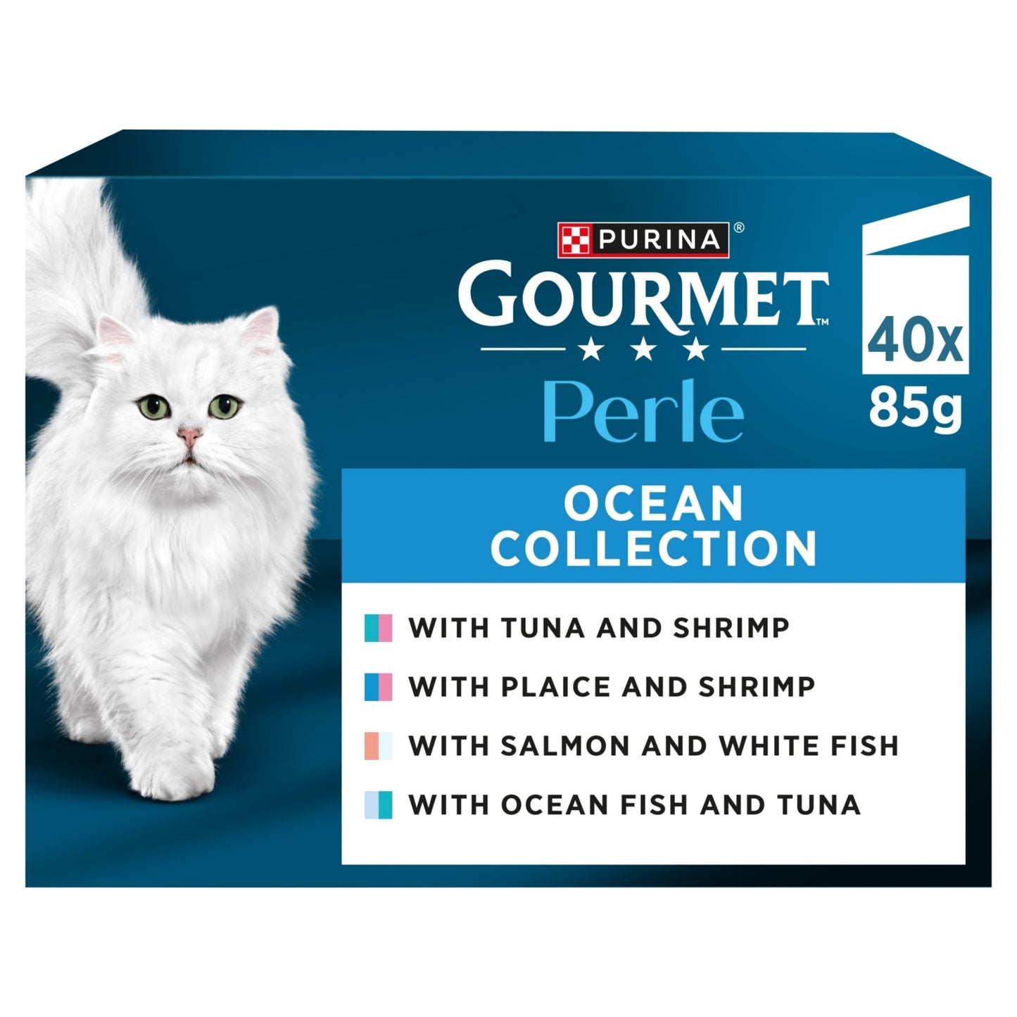 Gourmet GOURMET Perle Mini Fillets in Gravy Ocean Collection Wet Cat Food 40x85g