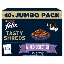 Felix Tasty Shreds Mixed Selection in Gravy Wet Cat Food 40x80g