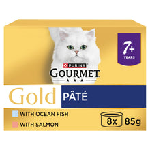 Gourmet Gold Senior 7+ Pate Fish Wet Cat Food 8x85g