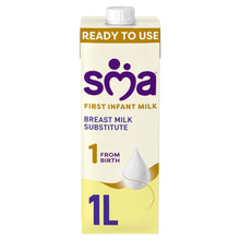 SMA ® 1 First Infant Baby Milk Premade Liquid Formula from birth 1 litre