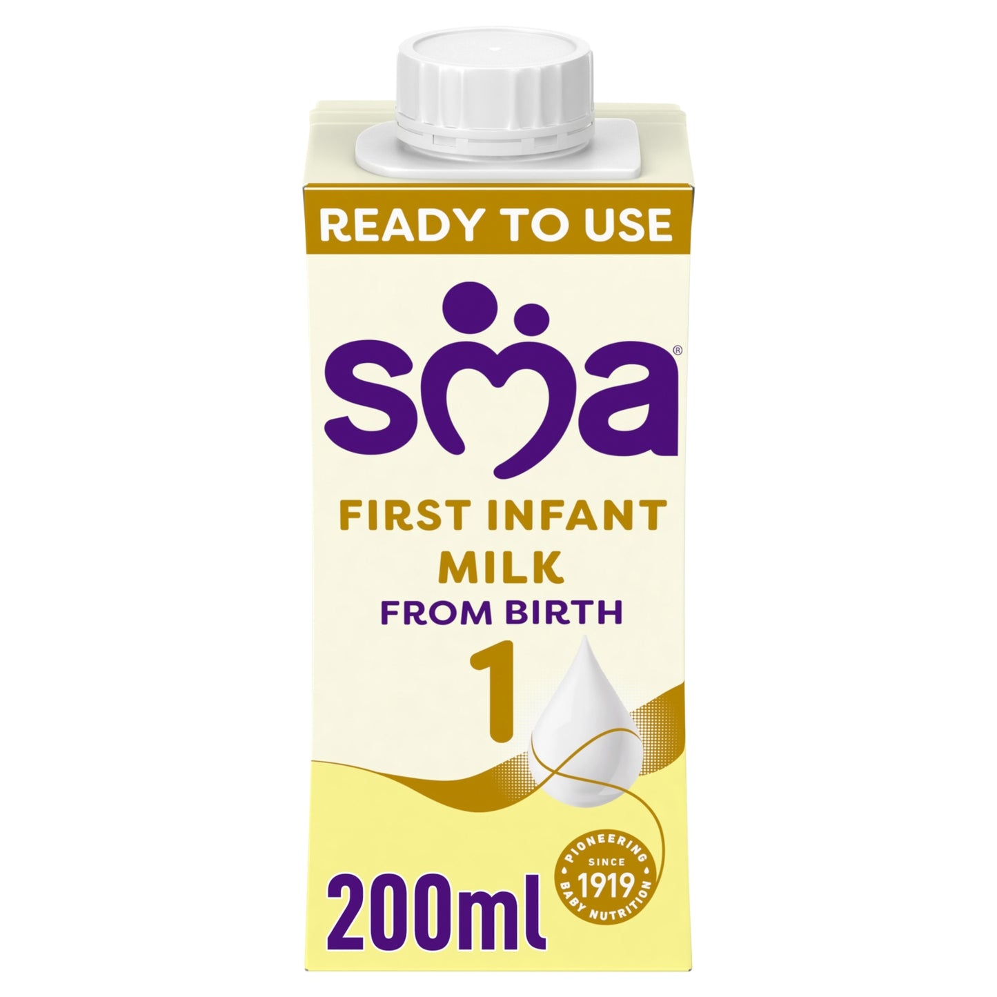 SMA ® 1 First Infant Baby Milk Premade Liquid Formula from birth 200ml