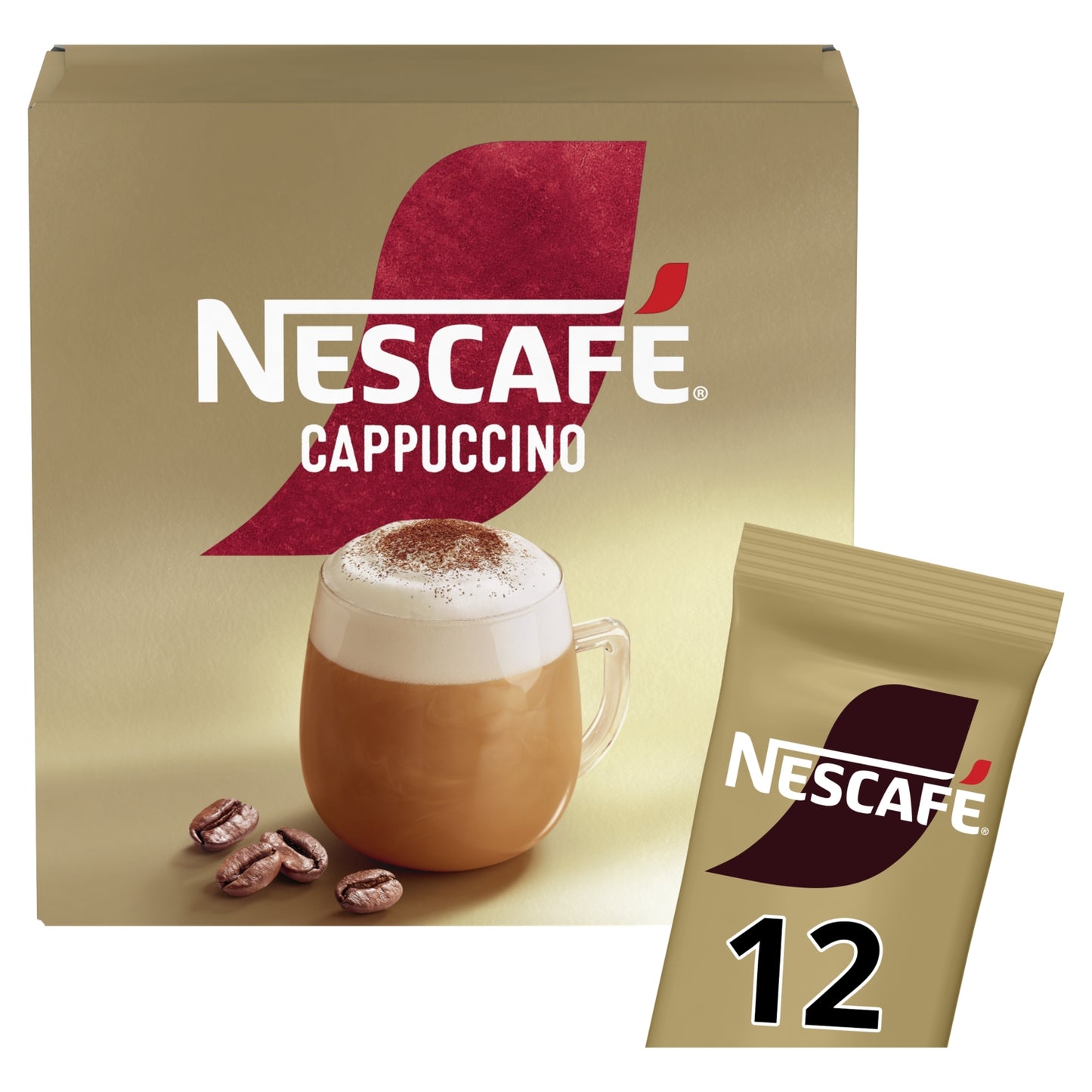 Nescafé Cappuccino Instant Coffee 12 x 15.5g Sachets