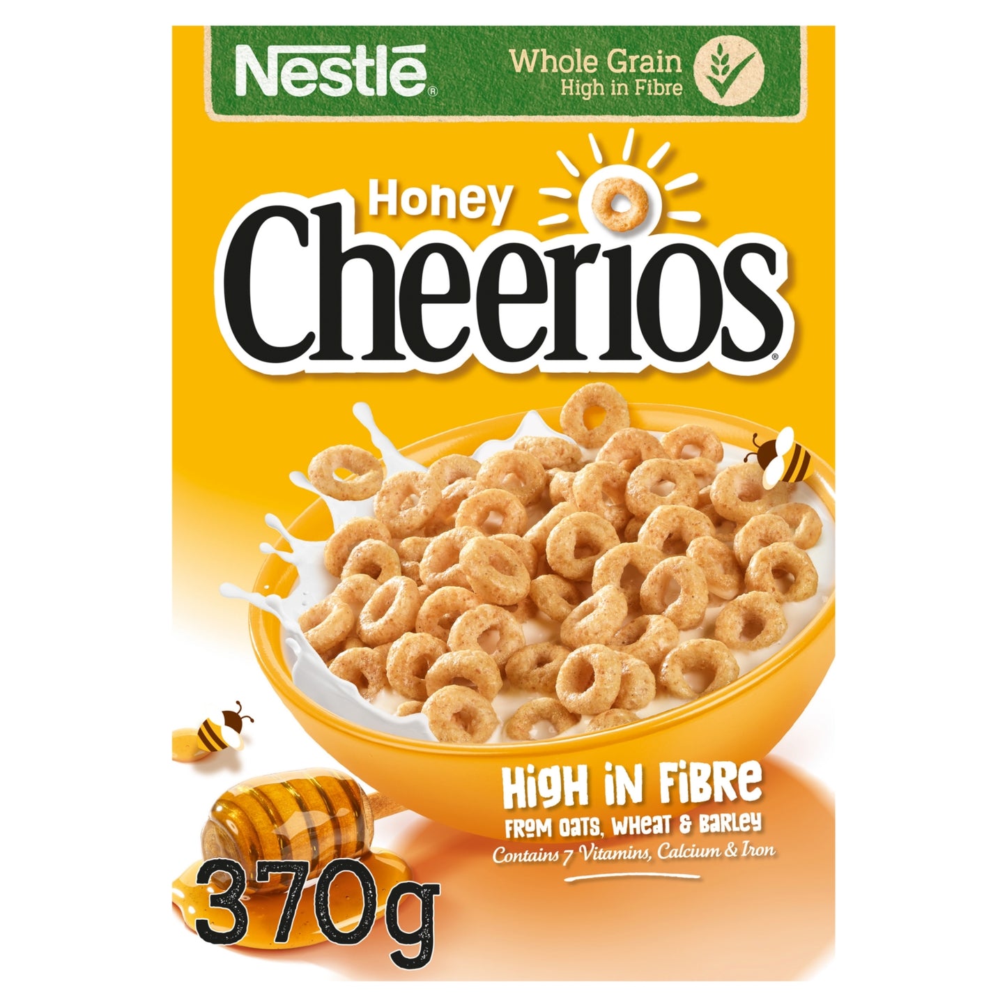 Nestlé Honey Multigrain Hoop Breakfast Cereal 370g