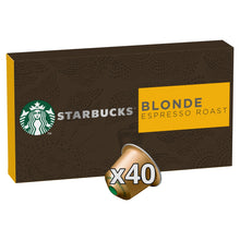 Starbucks STARBUCKS BLONDE Espresso Roast by NESPRESSO, Blonde Roast Coffee, 188g box of 40