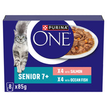 Purina PURINA ONE Senior 7+ Mini Fillets Salmon & Ocean Fish Wet Cat Food 8x85g