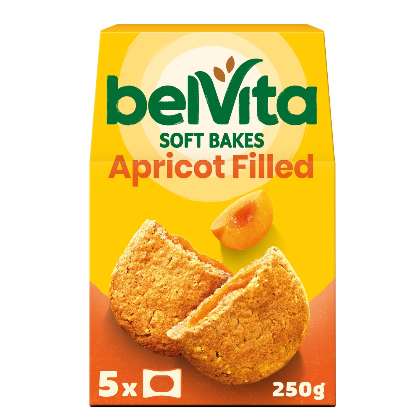 Belvita Belvita Soft Bakes Apricot Filled Cereal Snack Bars Multipack 250g (5 x 50g)