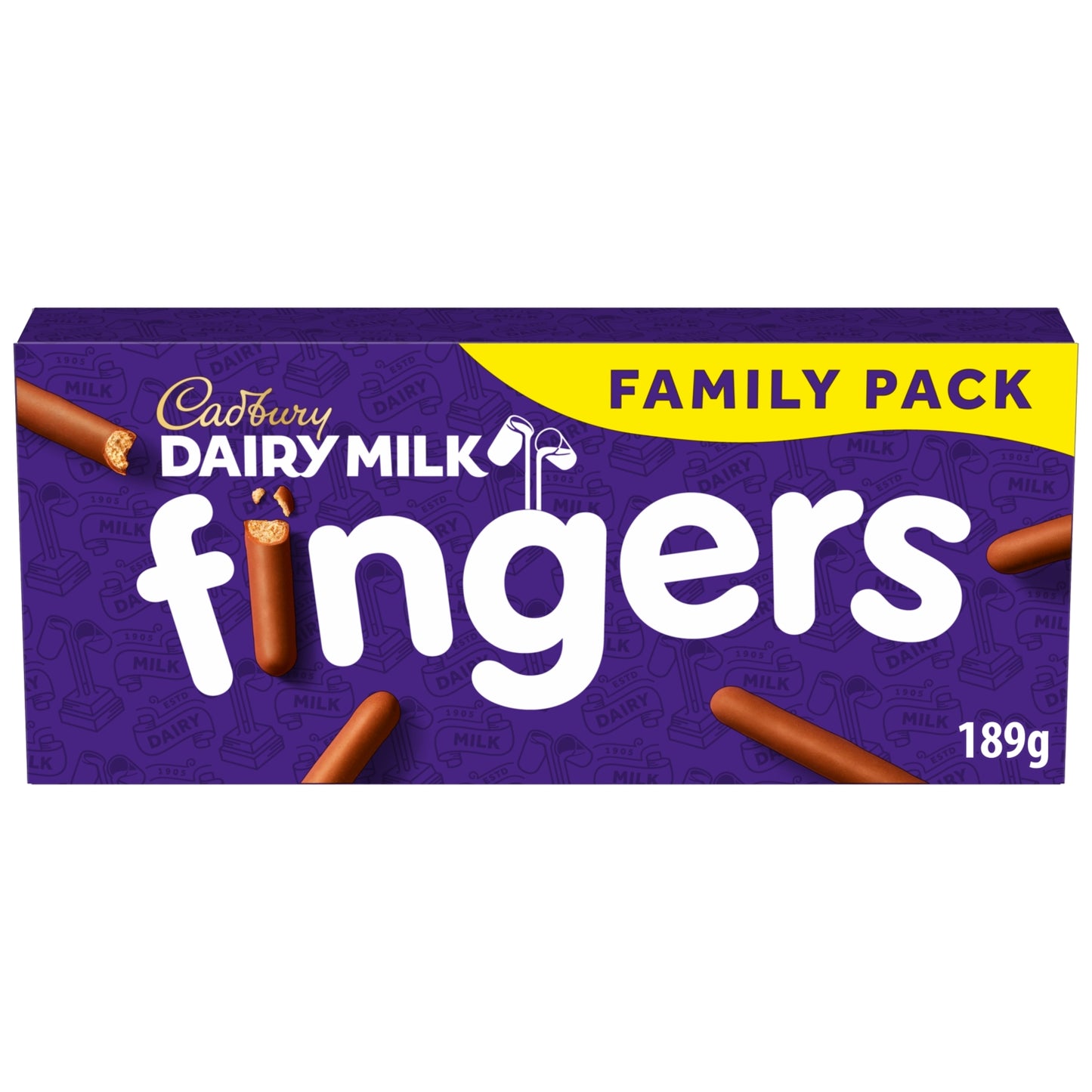 Cadbury Dairy Milk Fingers Milk Chocolate Covered Biscuits 189g