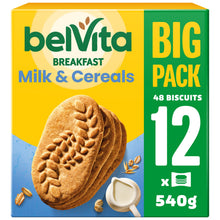Belvita Milk & Cereals Biscuits Snack Bars Multipack 540g (12 x 45g)