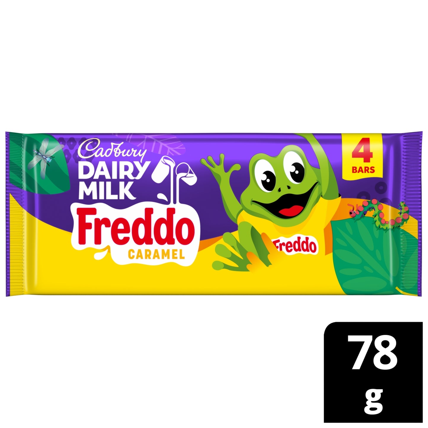Cadbury Dairy Milk Caramel Freddo Chocolate Bar 4 Pack Multipack 78g (4 x 19.5g)