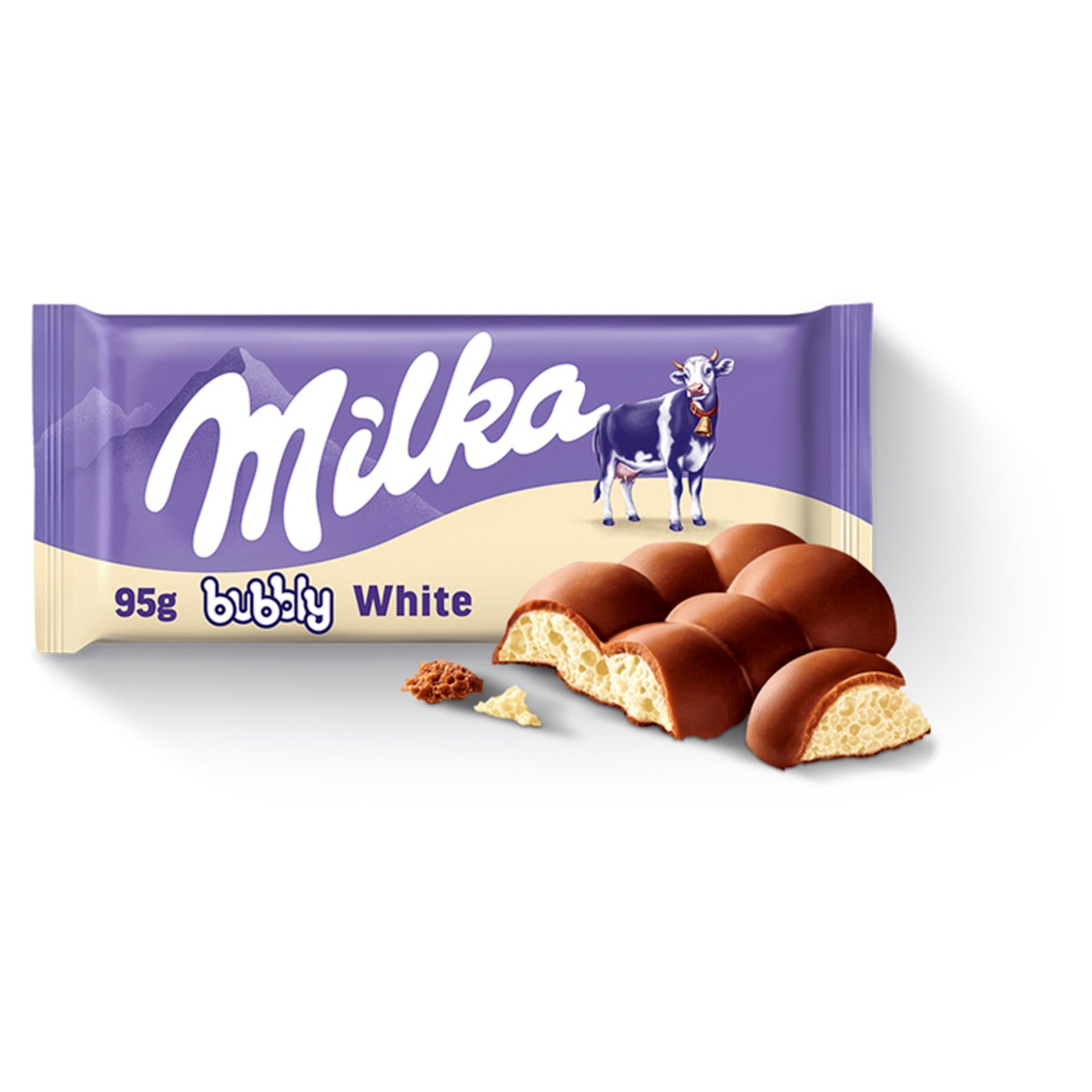 Milka Bubbly White Chocolate Bar 95g