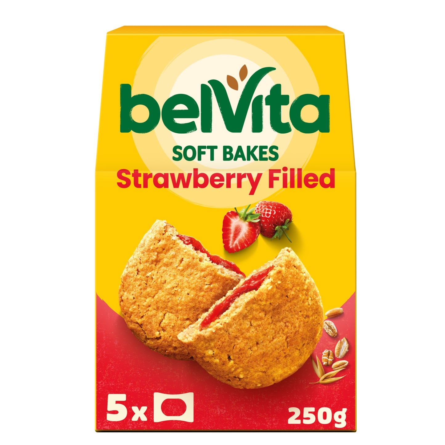Belvita Belvita Soft Bakes Strawberry Filled Cereal Snack Bars Multipack 250g (5 x 50g)