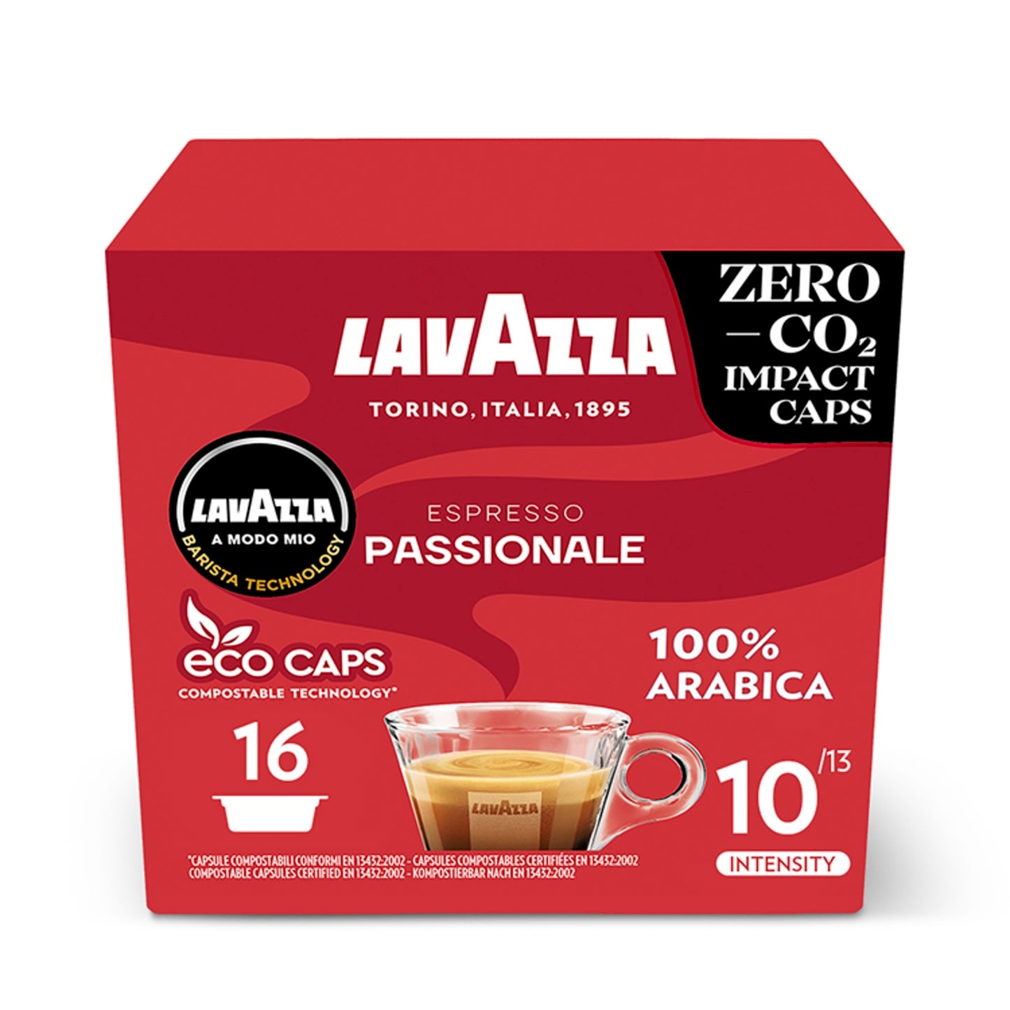 Lavazza A Modo Mio Espresso Passionale 16 Coffee Capsules