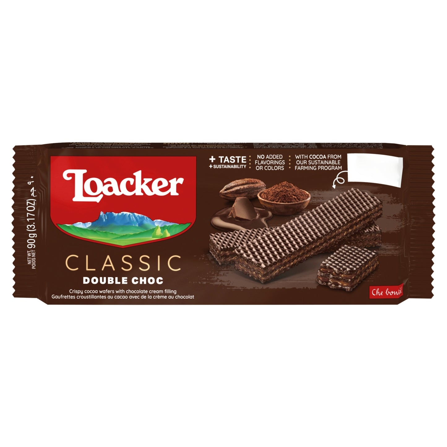 Loacker Classic Double Chocolate Wafers 90g