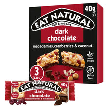 Eat Natural Dark Chocolate with Cranberries & Macadamias Fruit & Nut Bars 3 x 40g