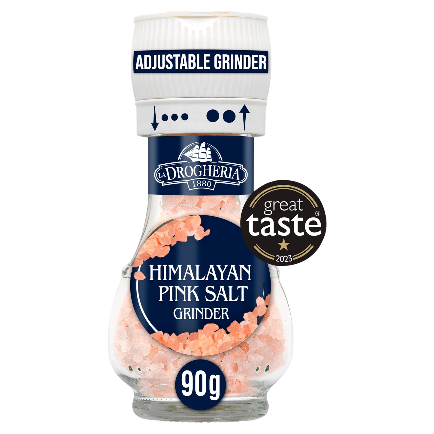 La Drogheria Pink Himalayan Salt Mill Adjustable Grinder 90g