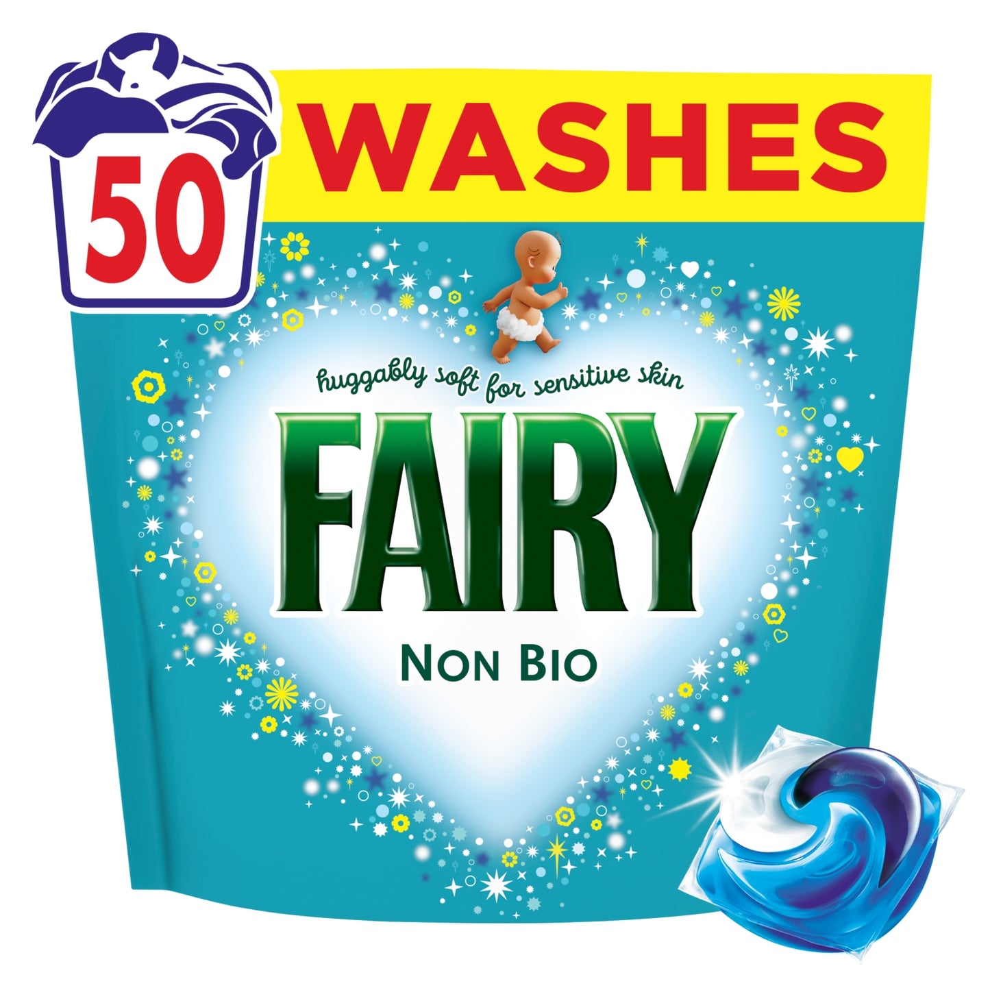 Fairy Non Bio PODS, 50 Washes