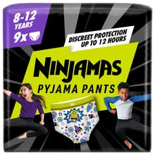 Pampers Ninjamas Pyjama Pants Unisex Spaceships, 8 - 12 Years, 9 Pyjama Pants, 27kg - 43kg
