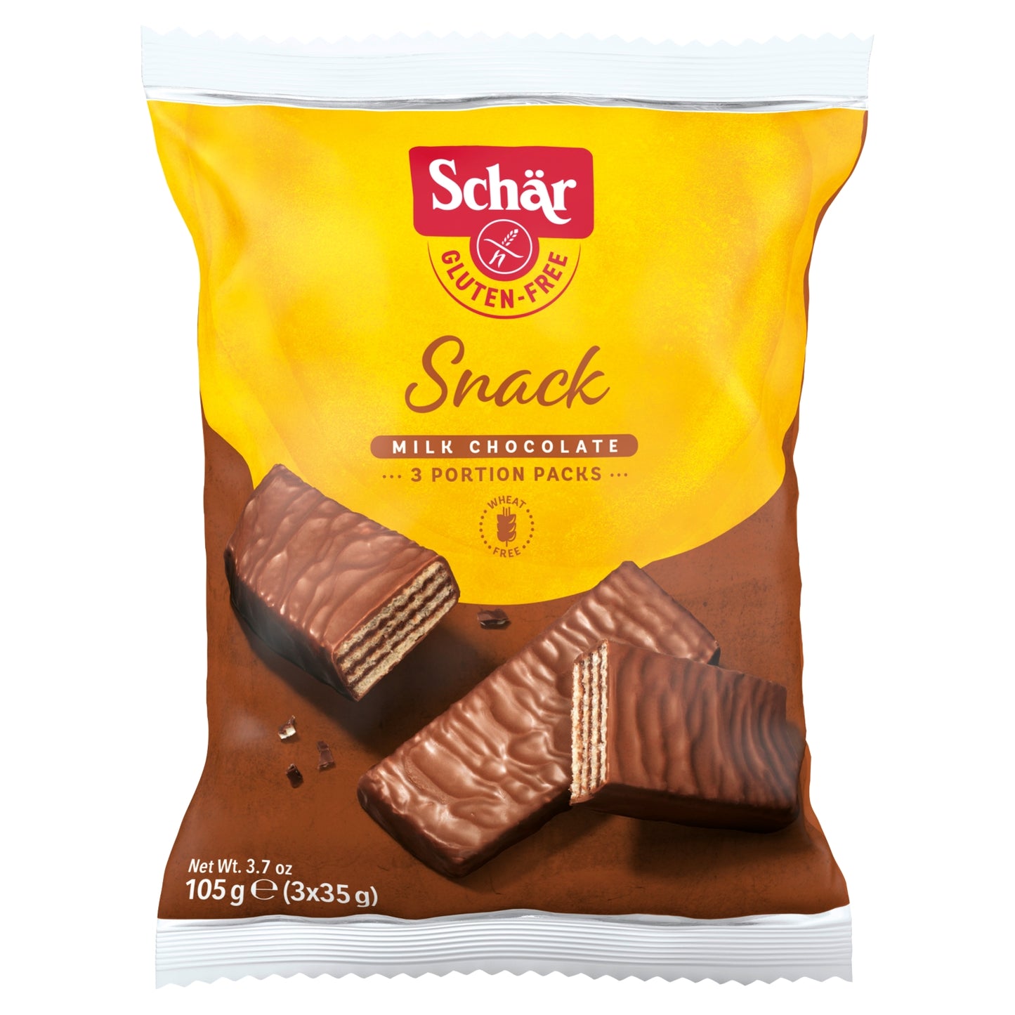 Schar Gluten-Free Snack Bar Milk Chocolate 3 x 35g (105g)