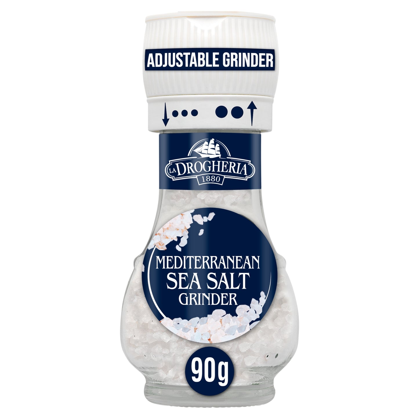 La Drogheria La Mediterranean Sea Salt Mill Adjustable Grinder 90g