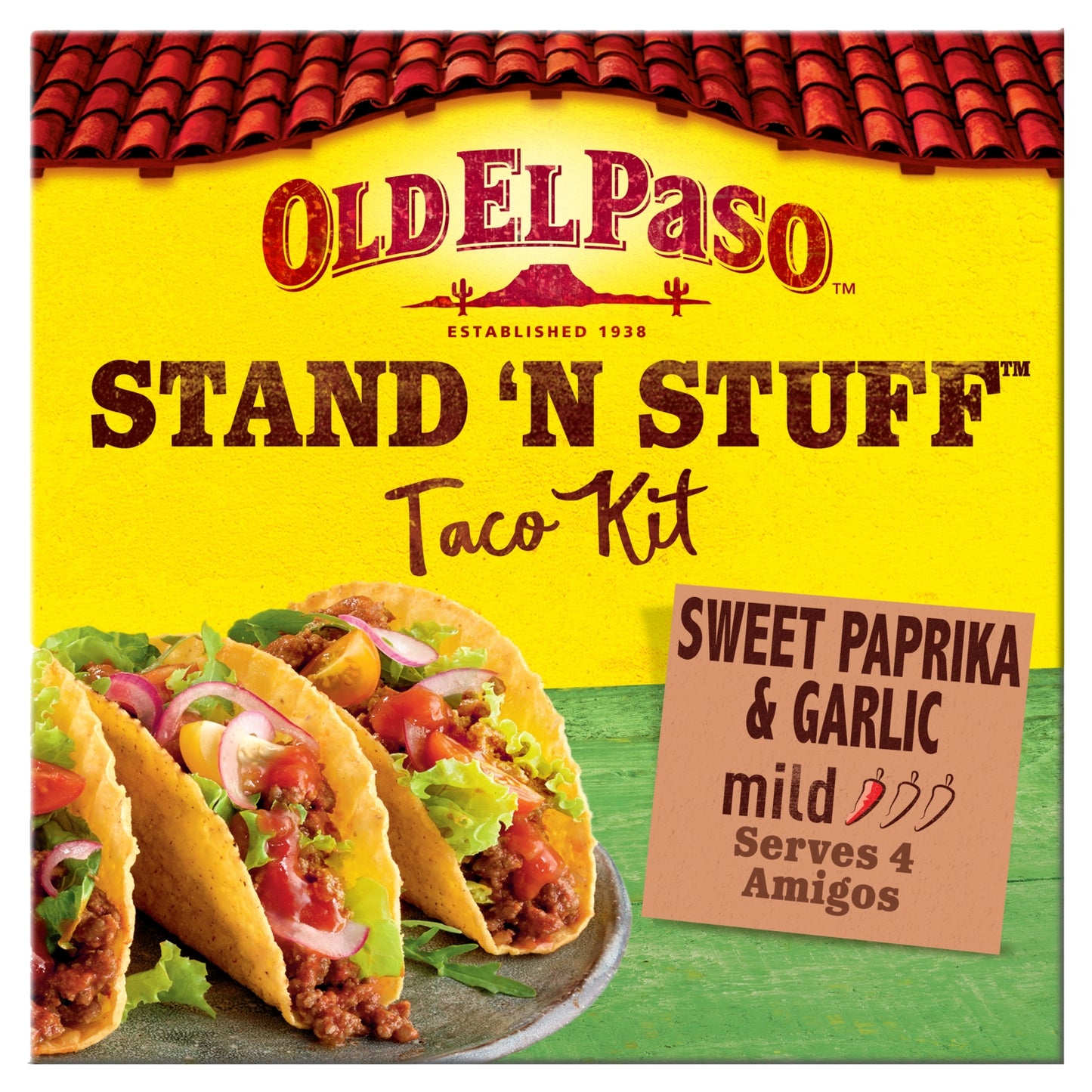 Old El Paso Stand 'N' Stuff Garlic & Paprika Taco Kit 312g