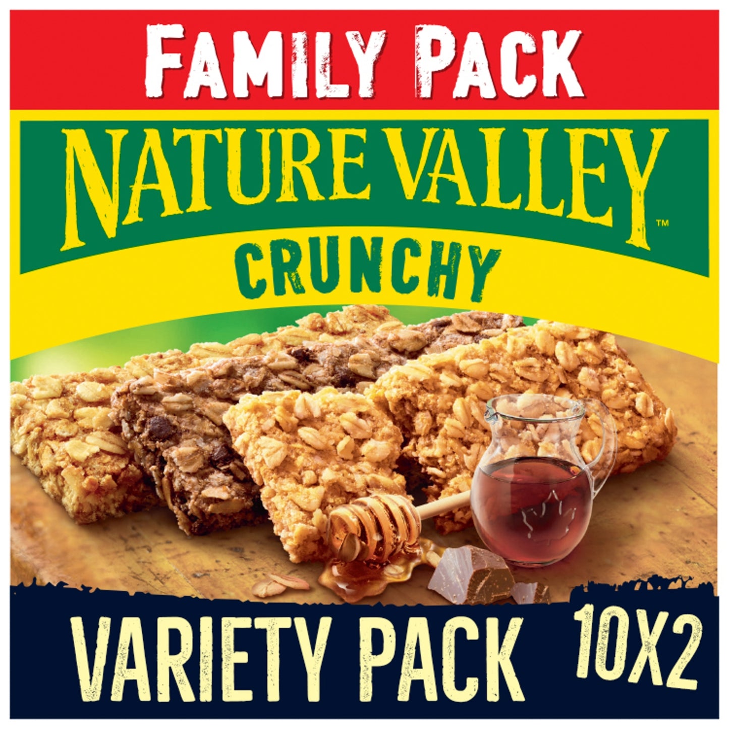 Nature Valley Crunchy Variety Family Pack Cereal Bars 10 x 42g (420g)
