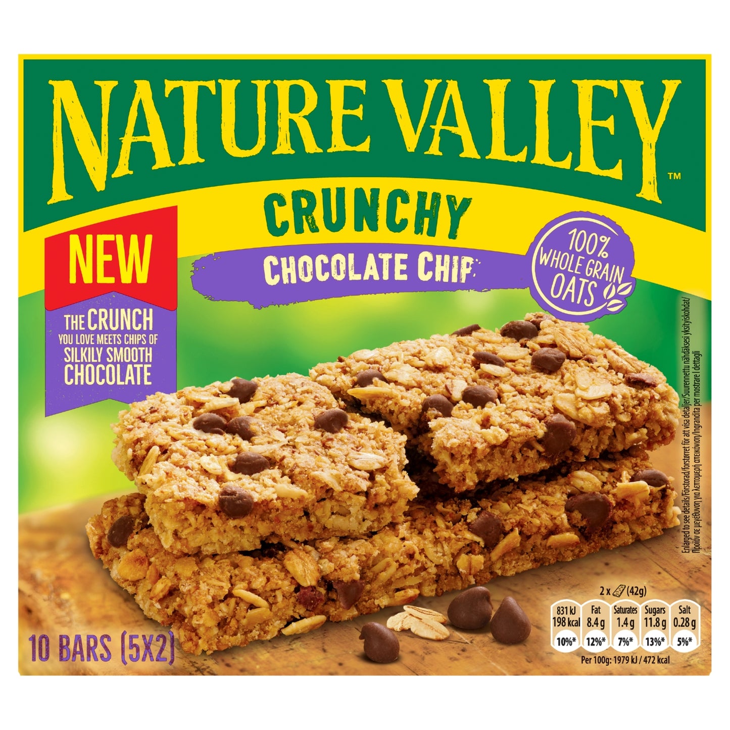 Nature Valley Cereal Bars Crunchy Chocolate Chip 5 x 42g (210g)