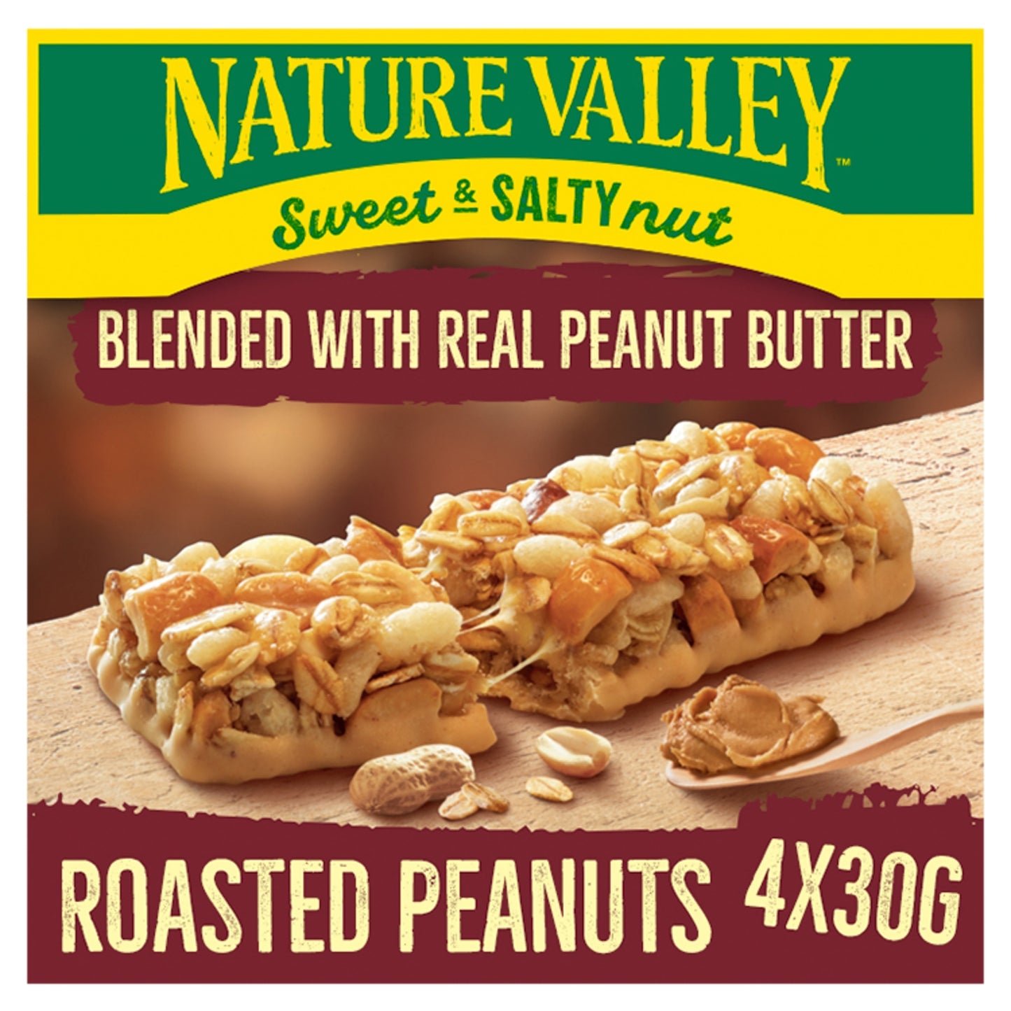 Nature Valley Sweet & Salty Nut Roasted Peanuts Cereal Bars 4 x 30g (120g)